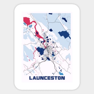 Launceston - Australia MilkTea City Map Sticker